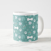 Grande Tasse Motif de chiens et d'os de vacances (Devant droit)