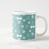 Grande Tasse Motif de chiens et d'os de vacances (Droite)