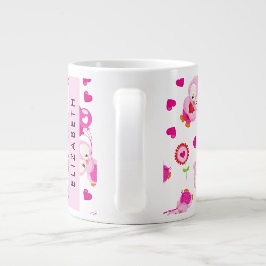 Grande Tasse Motif De Chouettes, Chouettes Mignonnes, Chouettes (Dos)