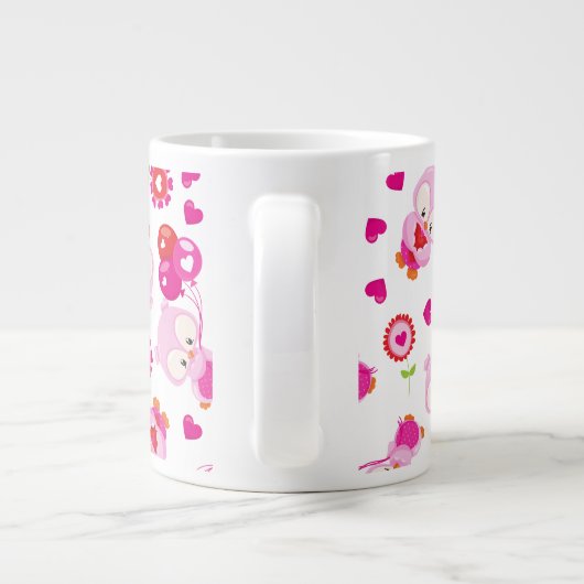 Grande Tasse Motif De Chouettes, Chouettes Mignonnes, Chouettes (Dos)