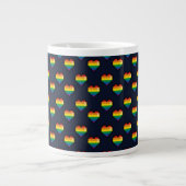 Grande Tasse Motif de coeur Rainbow 8 Bit (Devant)