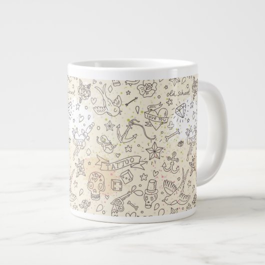 Grande Tasse motif de concept Tattoo (Devant droit)