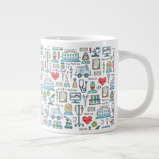 Grande Tasse Motif de conception Médicale (Droite)