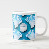 Grande Tasse Motif de coquillages bleu et blanc (Droite)