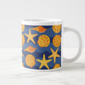 Grande Tasse Motif De Coquillages Bleu Et Orange (Droite)
