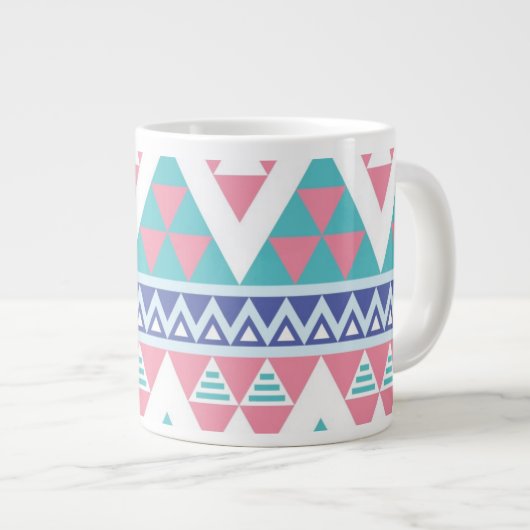 Grande Tasse motif de couleur aztèque tribal (Devant droit)