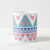 Grande Tasse motif de couleur aztèque tribal (Devant)