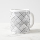 Grande Tasse Motif de courtepointe Argent Faux (Devant droit)