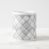 Grande Tasse Motif de courtepointe Argent Faux (Devant)