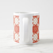 Grande Tasse Motif de dentelle florale rouge et or (Dos)