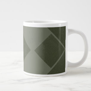 Grande Tasse Motif de diamant vert mousse sur mesure - Bouge de