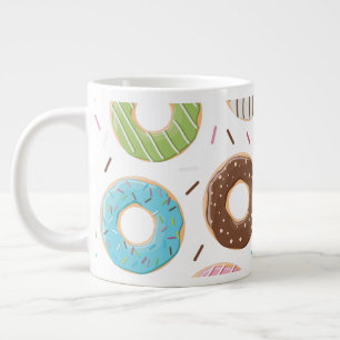 Grande Tasse Motif de Donuts Colorés Rétro pour une Fête Amusan