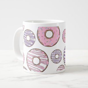Grande Tasse Motif De Donuts, Donuts Roses, Donuts Violets