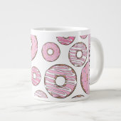 Grande Tasse Motif De Donuts, Donuts Roses, Glace, Votre Nom (Devant droit)