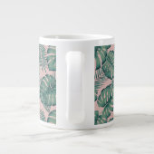 Grande Tasse Motif de feuille tropicale (Dos)