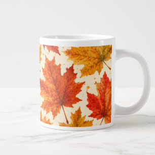 Grande Tasse Motif de feuilles d'érable d'automne Feuille rou