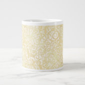 Grande Tasse motif de feuilles floraux d'or (Devant)