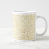 Grande Tasse motif de feuilles floraux d'or (Droite)