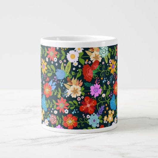 Grande Tasse Motif de fleurs sans soudure Ditsy-13554 (Devant)