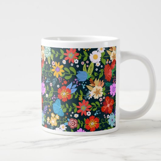 Grande Tasse Motif de fleurs sans soudure Ditsy-13554 (Droite)