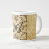 Grande Tasse Motif de jardin classique, papillon et fleurs  (Devant droit)