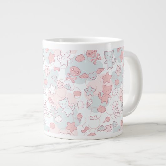 Grande Tasse motif de kawaii avec le griffonnage (Devant droit)