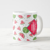 Grande Tasse Motif de la pastèque Neon Watercolor (Devant droit)