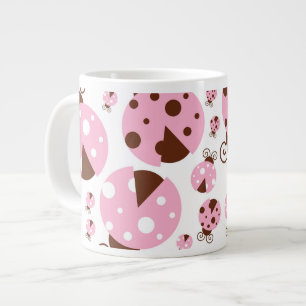 Grande Tasse Motif De Ladybugs, Mignons Ladybugs, Pink Ladybugs