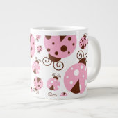 Grande Tasse Motif De Ladybugs, Mignons Ladybugs, Pink Ladybugs (Devant droit)