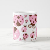 Grande Tasse Motif De Ladybugs, Mignons Ladybugs, Pink Ladybugs (Devant)