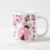 Grande Tasse Motif De Ladybugs, Mignons Ladybugs, Pink Ladybugs (Droite)
