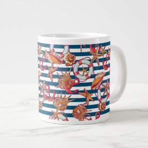 Grande Tasse Motif De L'Amidon Et De La Grève