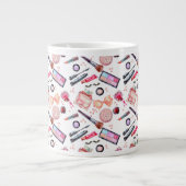 Grande Tasse Motif de maquillage aquarelle (Devant)