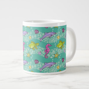 Grande Tasse Motif de mer d'été