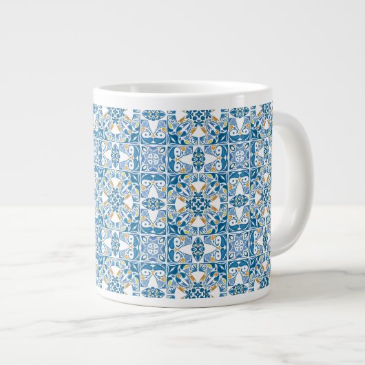Grande Tasse Motif de mosaïque portugaise (Devant droit)