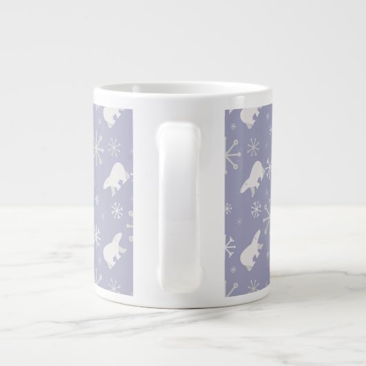 Grande Tasse Motif de Noël avec ours polaires et flocons de nei (Dos)