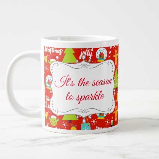 Grande Tasse Motif de Noël festif (Gauche)