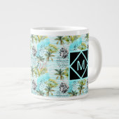Grande Tasse Motif de palmier à aquarelle Abstrait (Devant droit)