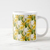 Grande Tasse Motif de papier peint de jonquille jaune (Droite)