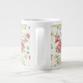 Grande Tasse Motif de papier peint d'élégance des roses roses (Dos)
