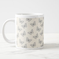 Motif de papillon en ligne art