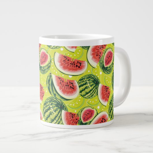 Grande Tasse Motif de pastèque 2 (Devant droit)