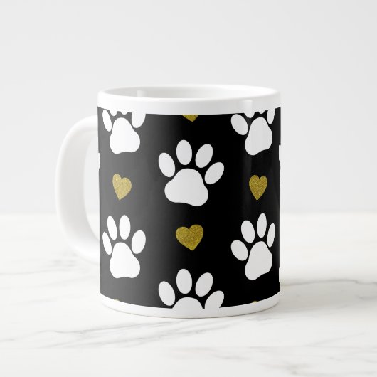 Grande Tasse Motif De Pâtes, Pâtes De Chien, Pâtes Blanches, Co (Devant gauche)