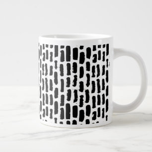 Grande Tasse Motif de pinceau noir