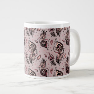 Grande Tasse Motif de plume de paon