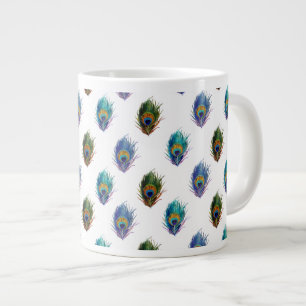Grande Tasse motif de plumes de paquetage