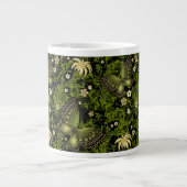 Grande Tasse Motif de printemps en or vert (Devant)