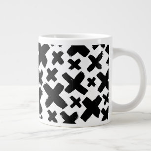 Grande Tasse Motif de projection de peinture noire