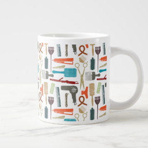 Grande Tasse Motif de soins des cheveux