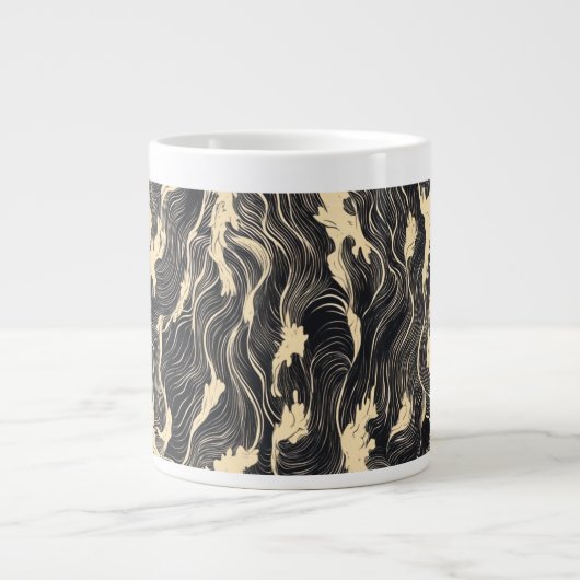 Grande Tasse Motif de vague (Devant)
